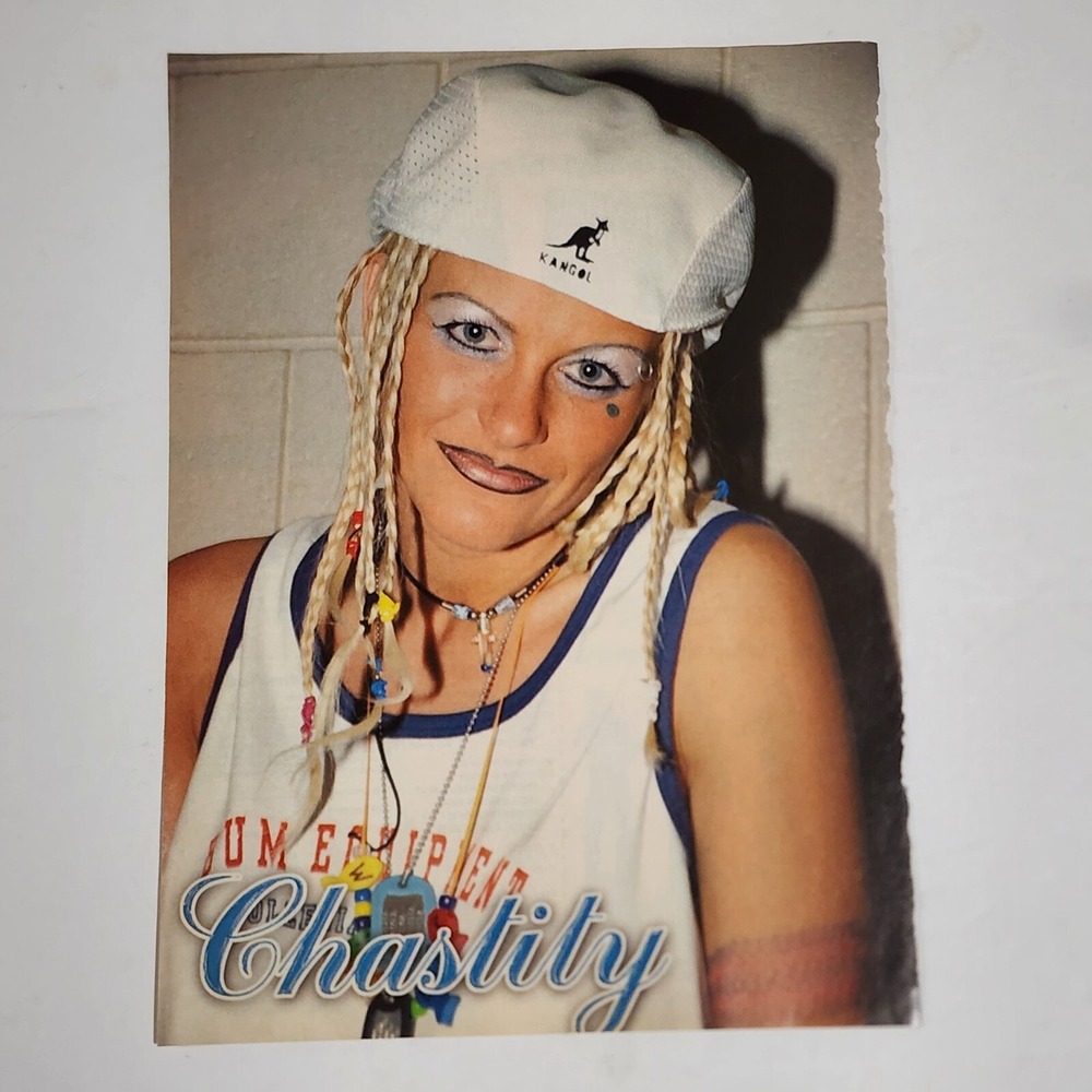 Chastity Denise Riffle ECW Wrestler Vintage Pinup Magazine Clipping 8x10.5